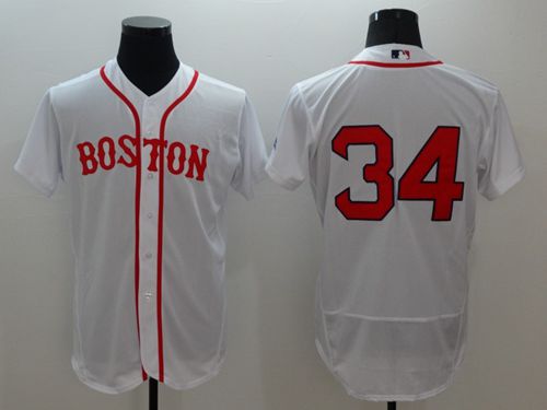 Red Sox #34 David Ortiz White Flexbase Authentic Collection Alternate Home Stitched MLB Jersey
